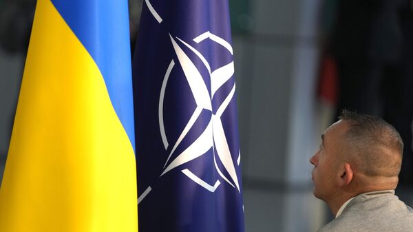 Флаги Украины и НАТО  - Sputnik Беларусь