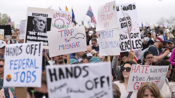 Акция протеста против политики Трампа - Sputnik Беларусь