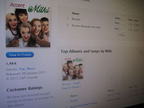Страница iTunes с синглом группы MILKI - Sputnik Беларусь