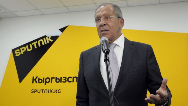 Глава МИД РФ С. Лавров принял участие в церемонии открытия редакционного центра Sputnik Кыргызстан в Бишкеке - Sputnik Беларусь