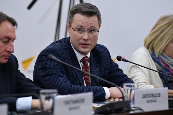 Председатель Белорусского союза журналистов, политобозреватель Андрей Кривошеев Председатель Белорусского союза журналистов, политобозреватель Андрей Кривошеев - Sputnik Беларусь